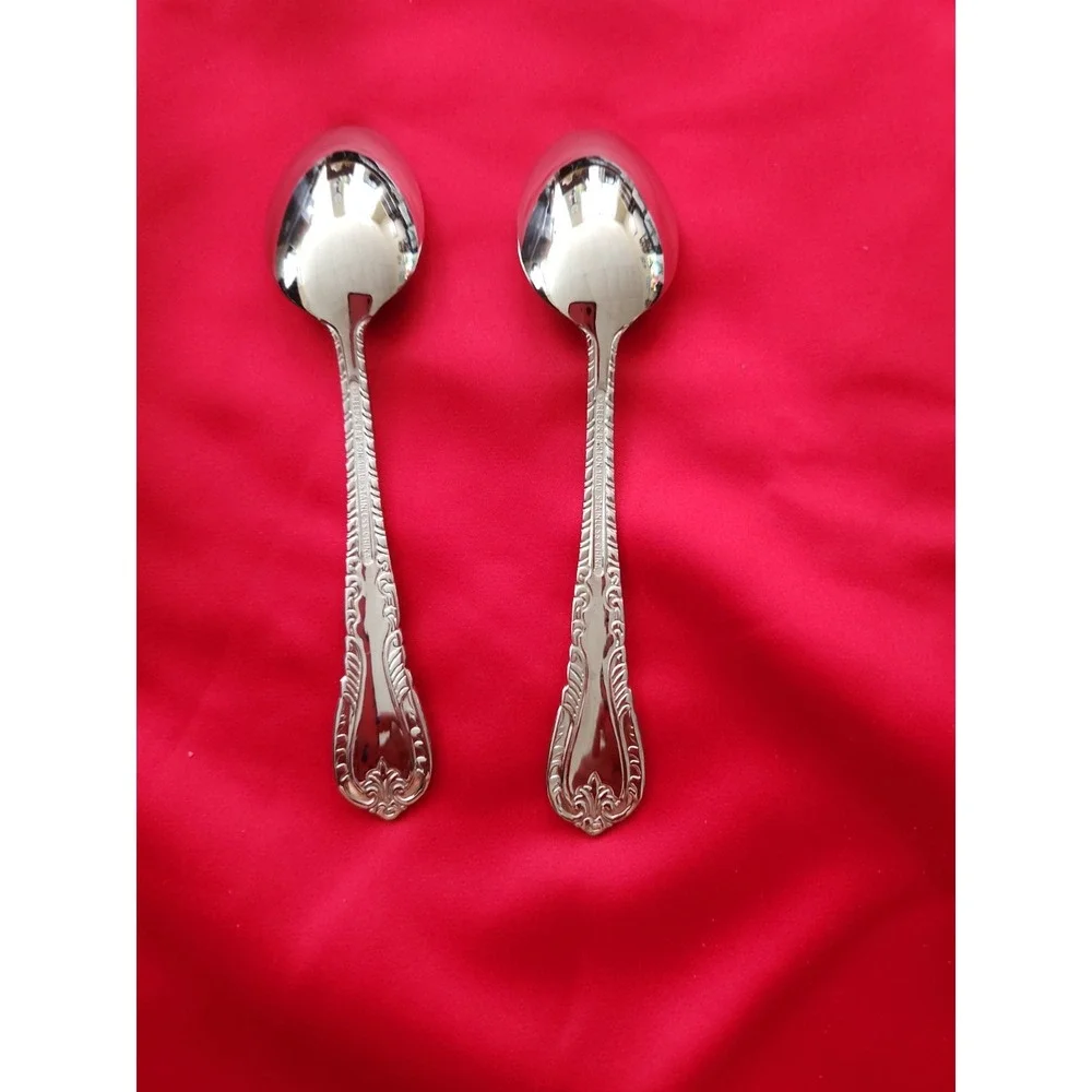 Reed & Barton Louis Philippe 18/10 Stainless Steel Teaspoons Set of 2 Floral